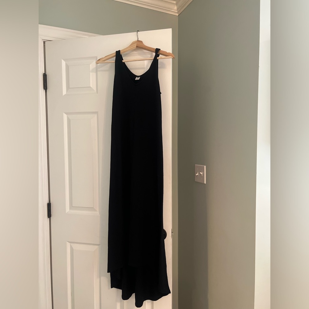 Cozy and cute high low black dress